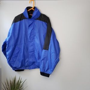 Vintage Marlboro Blue Black Windbreaker zip hoodie Large
